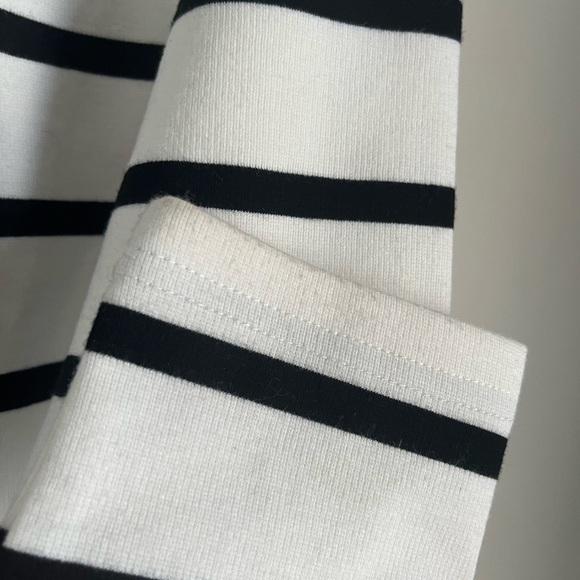 Cyrus Striped Black and White Women's Knit Jacket - Picture 3 of 5